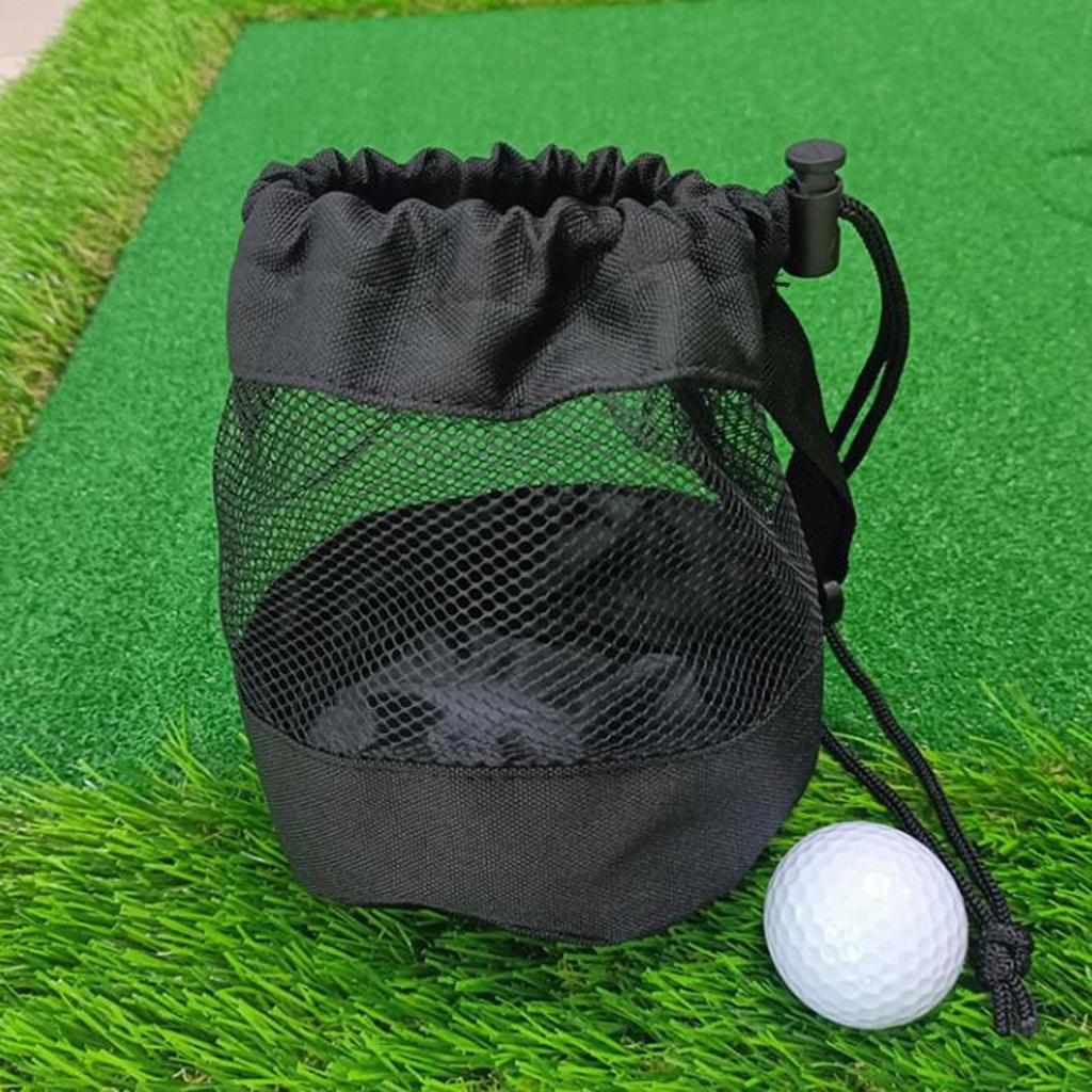 Golf Ball & Toy Storage Bag Multi-Purpose Net Pouch Mesh Drawstring Pouch for Table Tennis Balls Kids Toys Diving