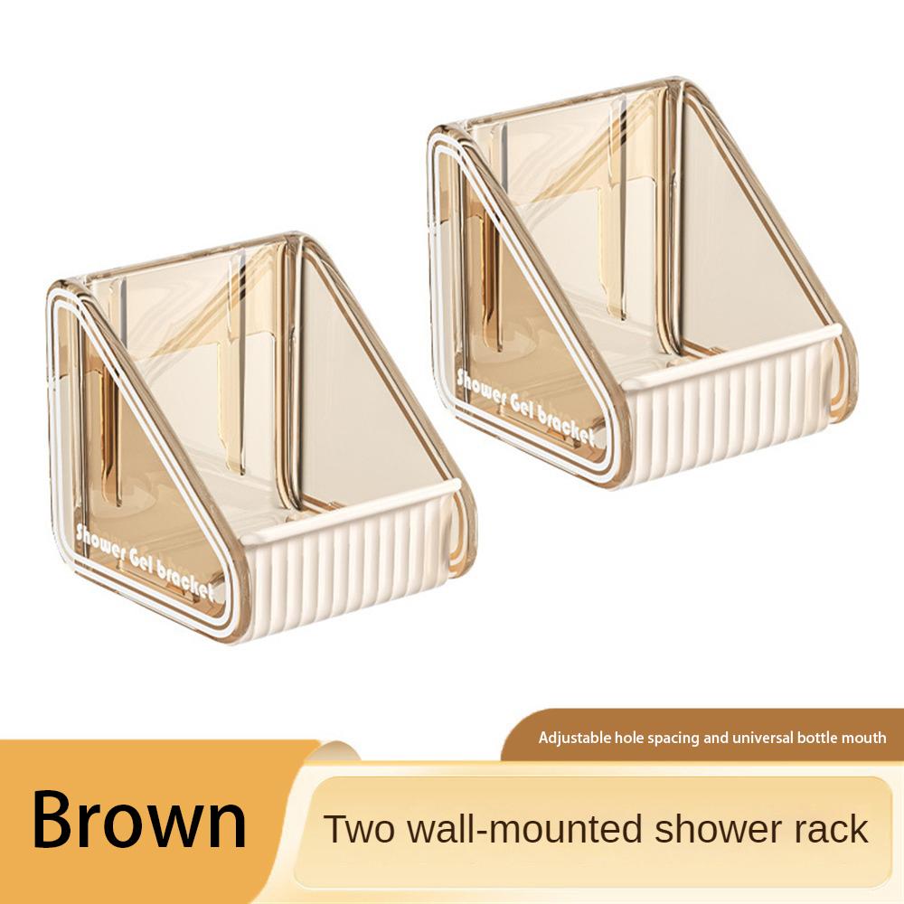 Storage Rack Easy To Press Adjustable Accessories Plastic Grey Bathroom Storage Dishwashing Liquid Hanger Brown Home Storage