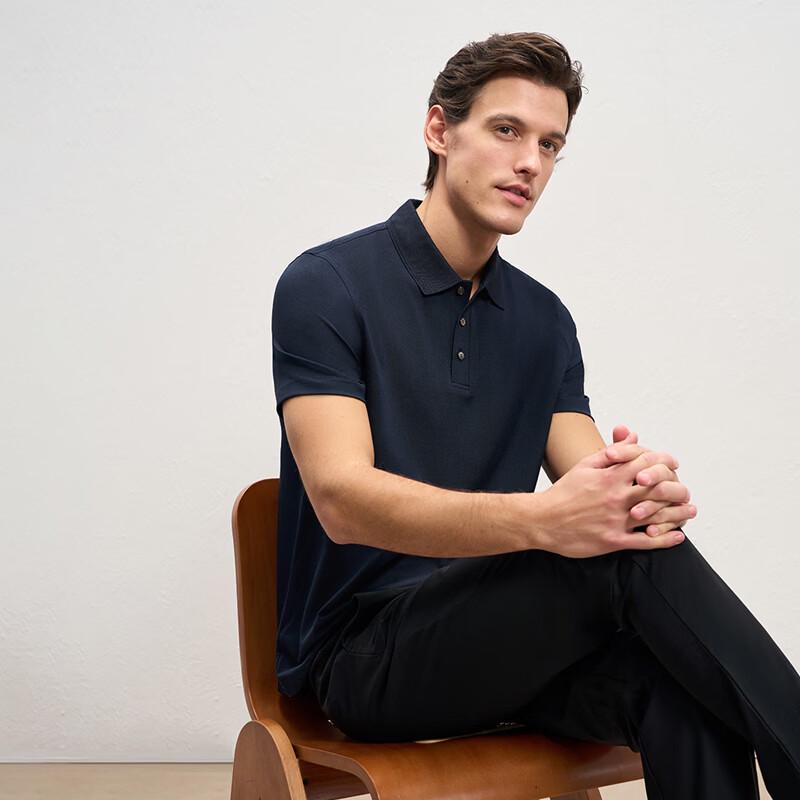 EMZ Men's Ice Silk Stretch Polo Shirt