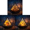 Halloween Swag Triangle Wind Lamp With Witch Ghost Pumpkin Print For Party Decorations And Gifts