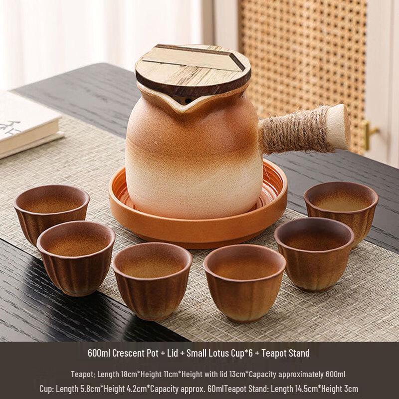 Ceramic Tea Pot & Cup Set for Stove-Side Brewing