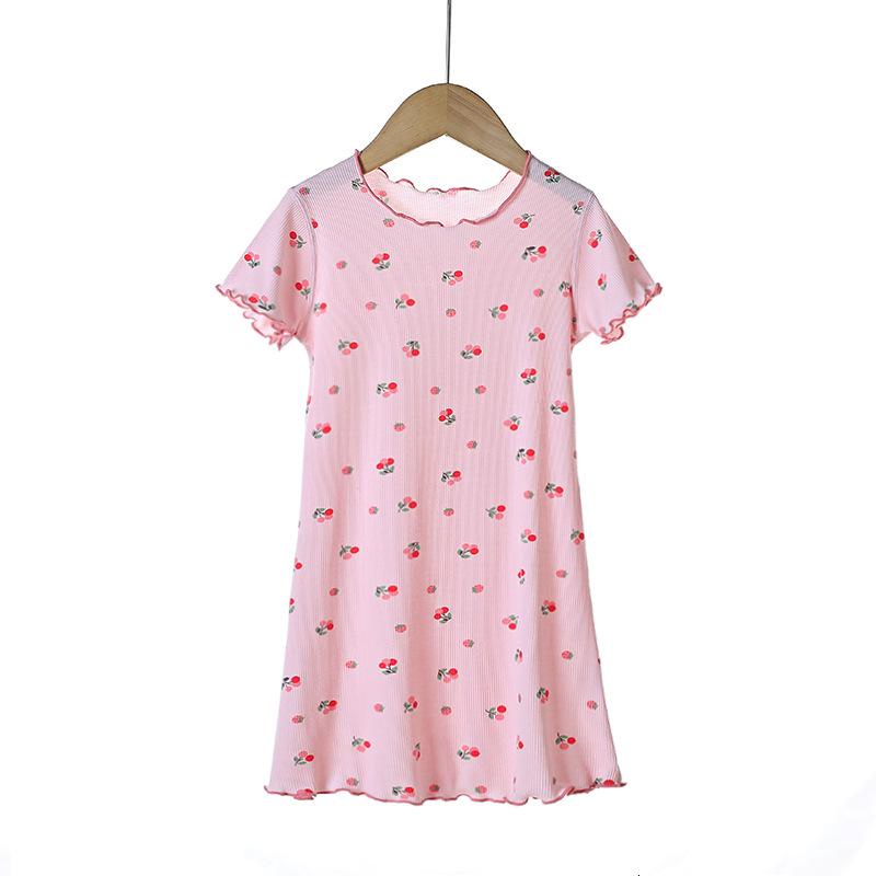 Korean Style Girls’ Modal Nightgown - Lightweight Summer Sleepwear for Children