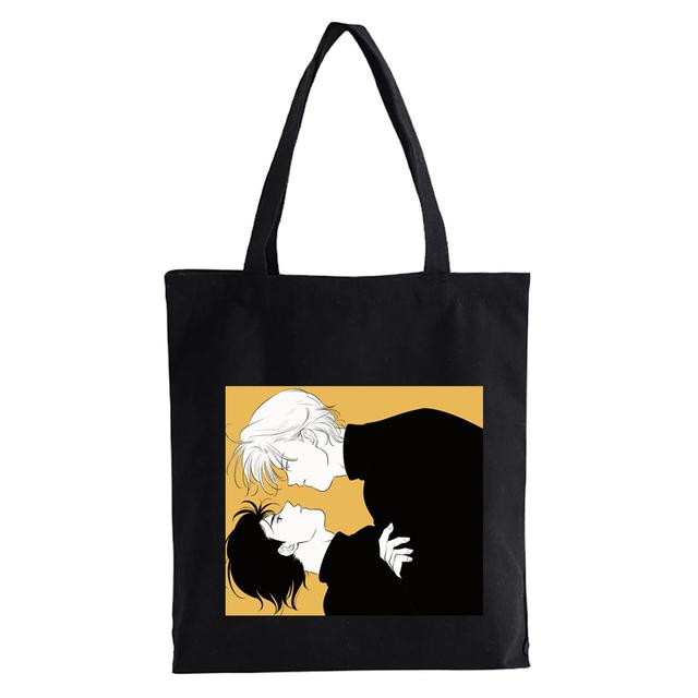 Anime Banana Fish Graphic Dámské Nákupní tašky Kabelky Látkové Plátěné Tašky Dámské y2k Opakovaně použitelné tašky přes rameno