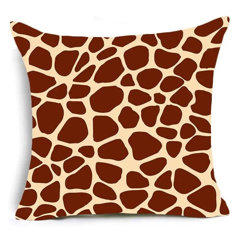 Home Decor Animal Print Pillow Cover Leopard Tiger Zebra Cattle Snake Cushion Cover Home Sofa Chair Decor Pillowcase 45X45Cm