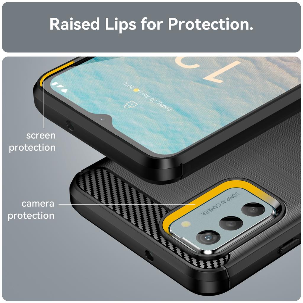 Brushed Carbon Fiber Texture TPU Case for Nokia G22/G42,Anti-drop Cell Phone Cover