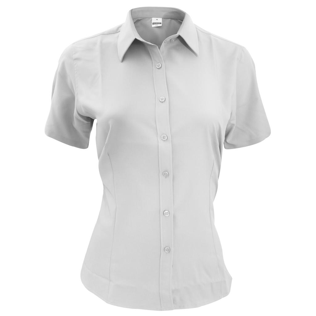 Henbury Womens/Ladies Wicking Short Sleeve Work Shirt