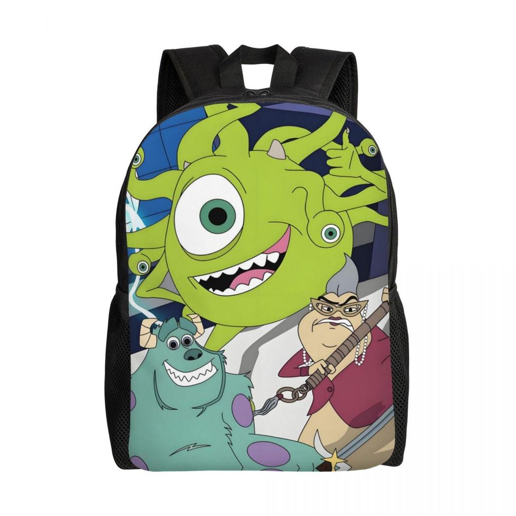 Zaino Mike Wazowski Uomo Donna Casual Borsa per Libri per College Scuola Borse Mostro Carine