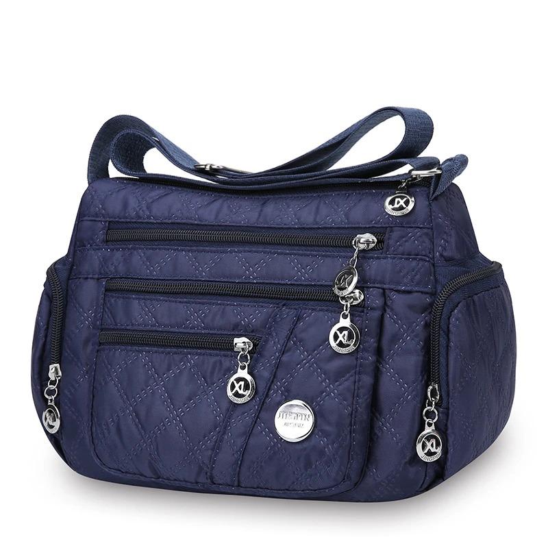Borsa a tracolla da donna di grande capacità impermeabile resistente all'usura con tasche multiple per pendolarismo e tempo libero all'aperto