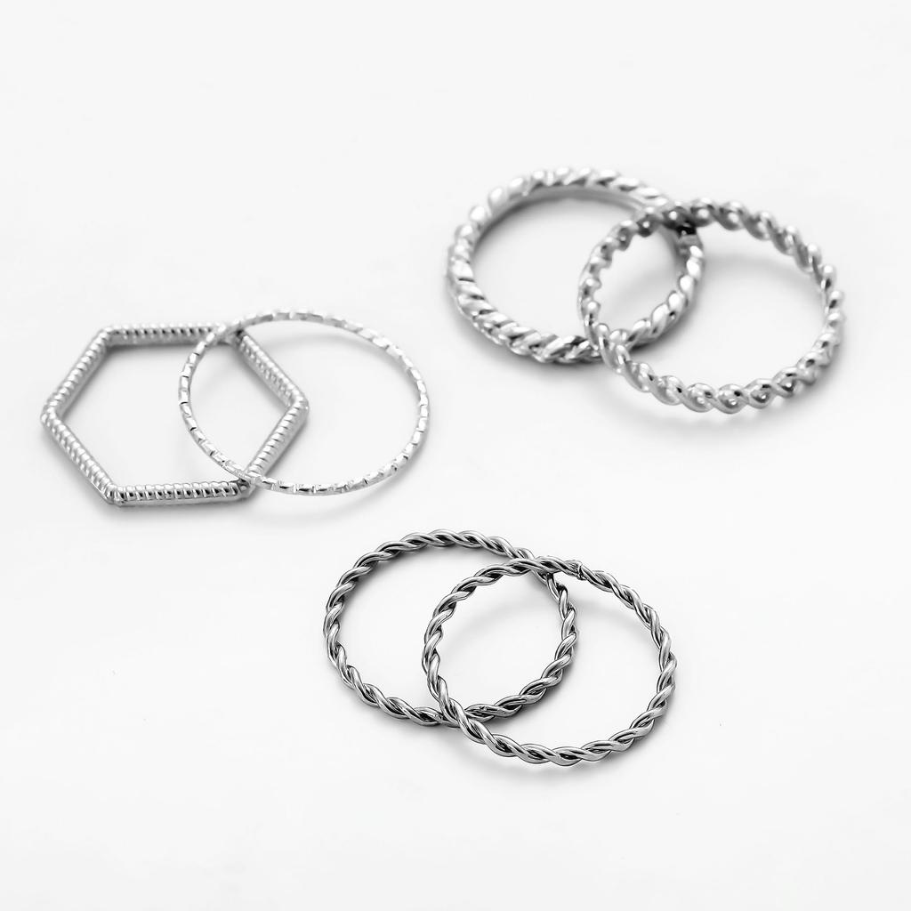 Combination Ring, Stylish And Simple Twist 15-Piece Set Ring Jewelry.