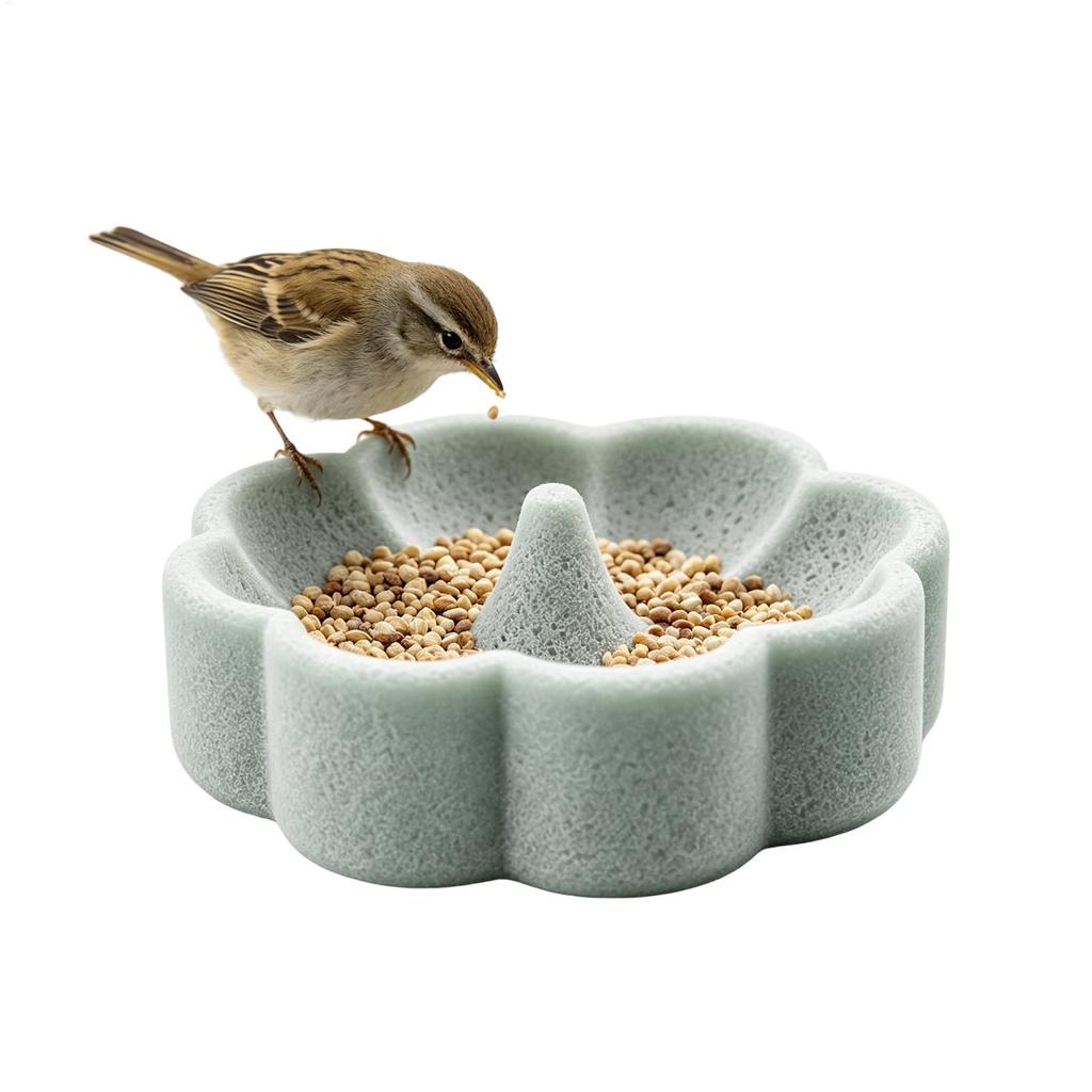 Bird Feeder 1PC Round Parrot Feeding Bowl Parrot Stone Basin Food Feeder Water Grinder Beak Bird Basin Parrot Bird Feeder Supply