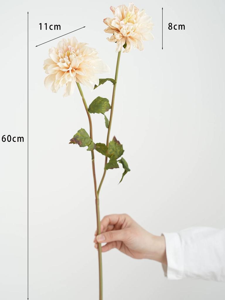 Jesienne Sztuczne Kwiaty Dalii Dekoracja Vintage Przypalane Krawędzie Jedwabne Kwiaty do Domu Dekoracja na Ślub Jesienna Tematyka Centralne Elementy