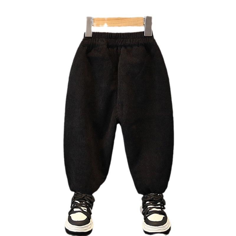 Dětské sametové manšestrové zimní kalhoty - Unisex teplé kalhoty v korejském stylu