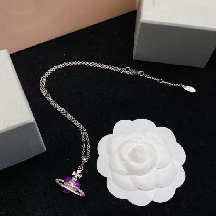 Große herzförmige Vivienne Halskette mit glitzernden Strasssteinen für Damen