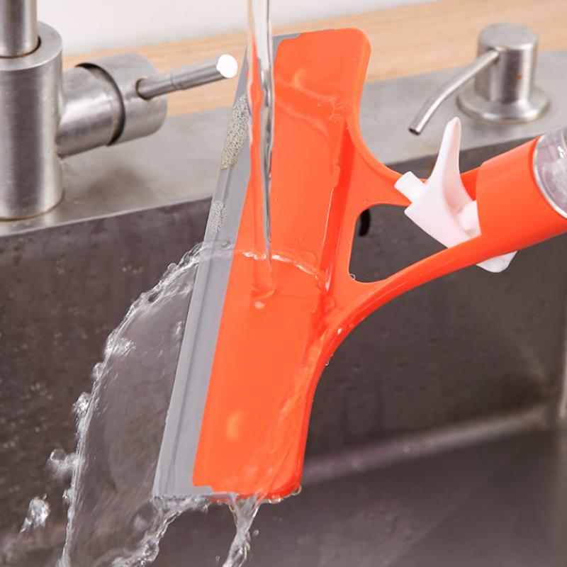 3 w 1 Ściągaczka do czyszczenia okien Wielofunkcyjna wycieraczka do szkła i luster z butelką ze spryskiwaczem Ściereczka z mikrofibry Domowe narzędzia do czyszczenia samochodu