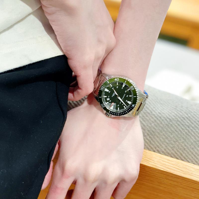 Hamilton Seria Khaki Navy Mișcare Mecanică Automată Ceas Sportiv Verde pentru Scufundări Bărbați Ceasuri Oțel H82375161