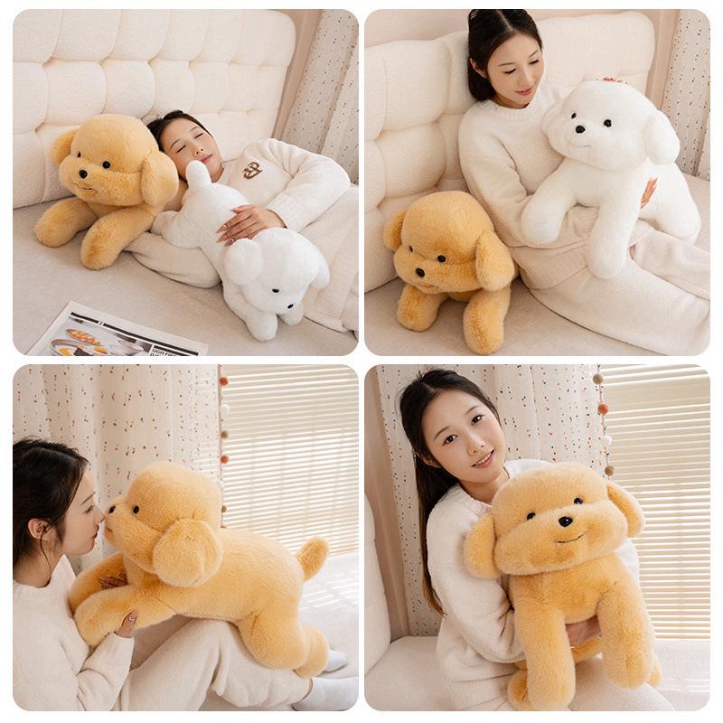 Adorable Golden Retriever Plush Pillow for Kids - Stuffed Dog Toy for Sleeping and Cuddling