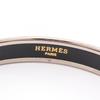 Used HERMES EmaillePM Curry Bangle Stainless Steel Cloisonne Silver Black Used Women