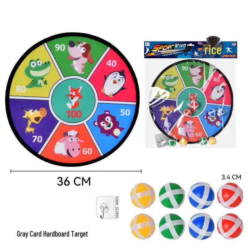 72cm Foldable Sticky Ball with 36cm Target - Cartoon Interactive Toy for Indoor & Outdoor Parent-Child Play