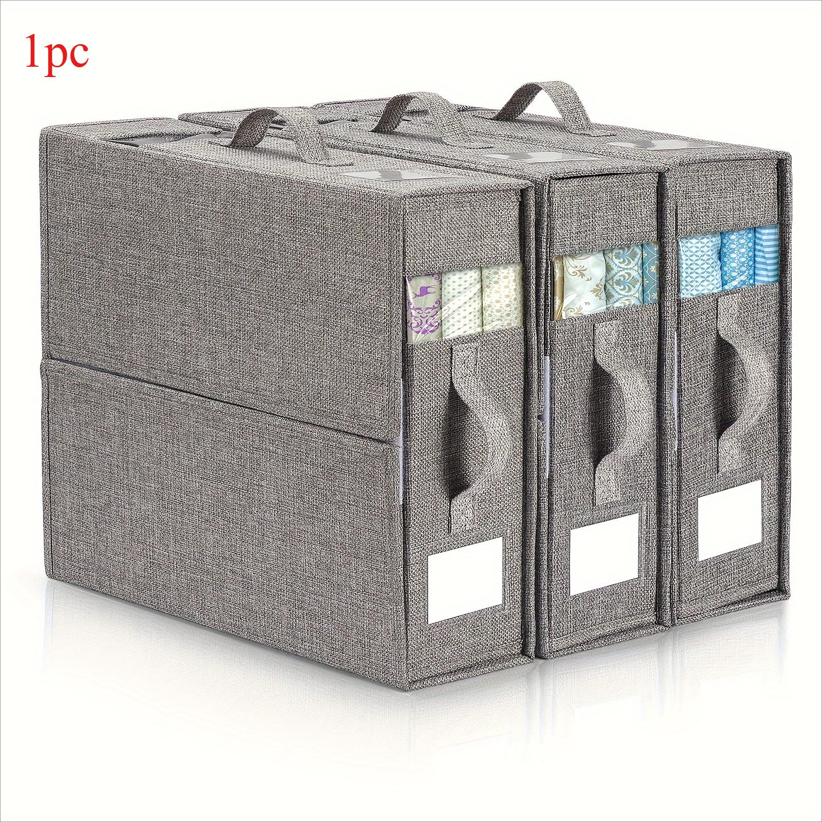 

US Warehouse Quick Ship Under Bed Storage Trunk, Windowed Clothing Bedding Organizer with Double Handles Washable Dustproof