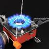 Portable Camping Stove Mini Outdoor Folding Metal Backpacking Gas Stove Windproof Furnace Cooking Burner for Hiking Picnic