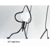 Vintage Iron Little Man Modern Arts Chandelier LED Ceiling Lamp Home Living Room Children Bedroom Decor Black E27 Pendant Lights