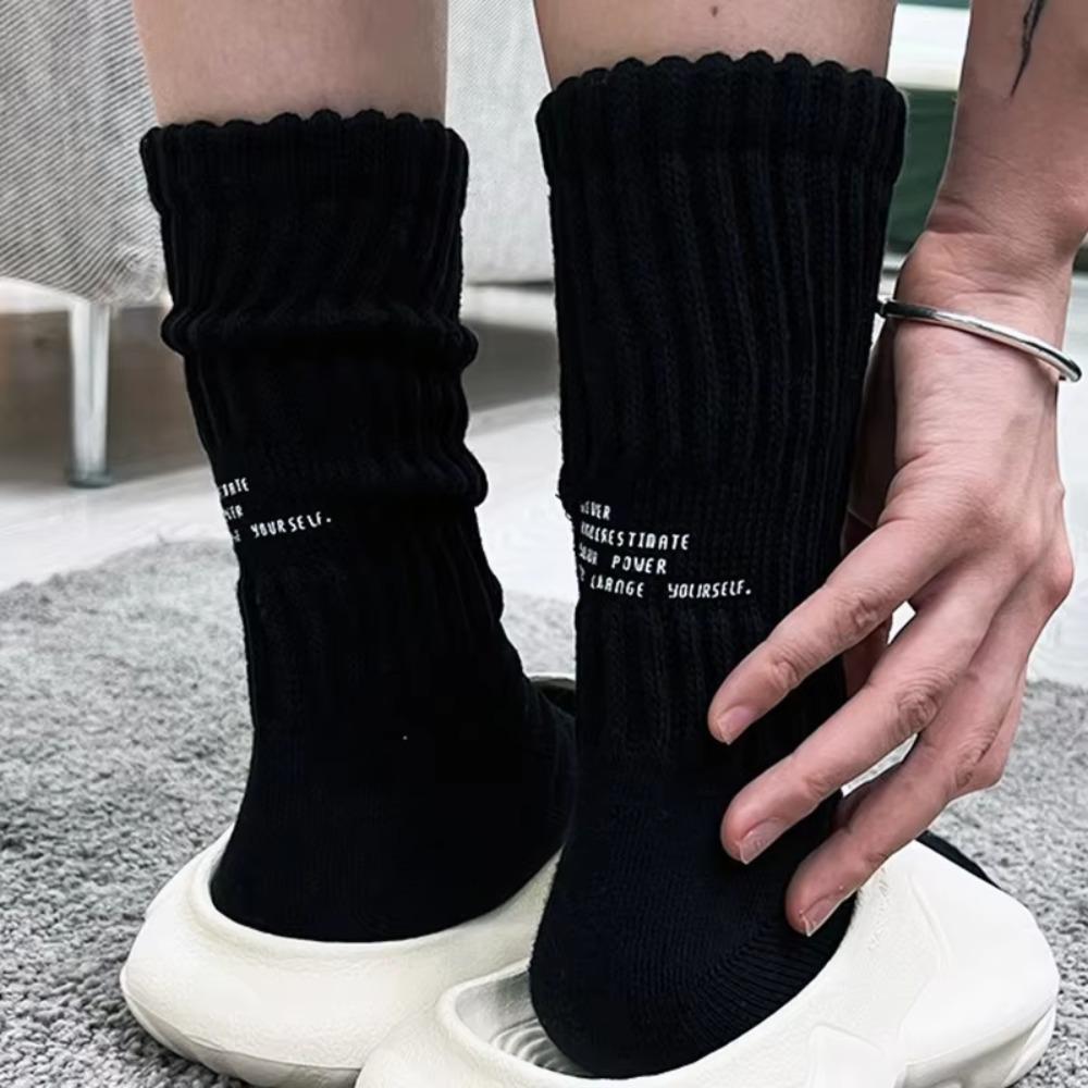 

Потовщені середні шкарпетки. Однотонні зимові шкарпетки. Повсякденні бавовняні шкарпетки. Спортивні чорний