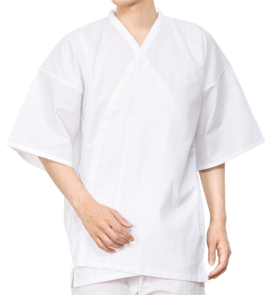 Kimono undershirt for men [KYOETSU] (LL, white)
