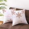Peach Skin Snowflake Cushion Cover Christmas New Sofa Pillow Cover Home Pillow Cover Home
