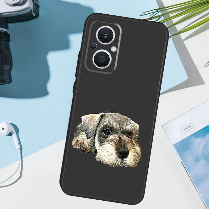 

Miniature Schnauzer dog art Cover For OPPO Reno 7 8 Lite 10 12 13 14 Pro 11 F 12F 13F 14F OPPO Find X8 X5 X6 X9 Pro Case OPPO Find X5 Pro