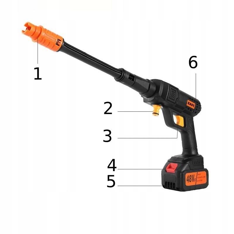 Battery Pressure Washer Up To 100 Bar 600W Garden Car Set