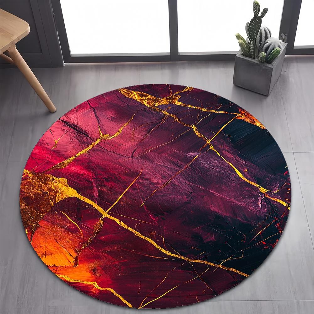 26 Style New Luxurious Marble Colour Nature Black Gold Round Carpet Rug for Bedroom Living Room Decoration,pet Decor Floor Mat