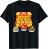 Cartoon Cat Nuggets Black TShirt Cute Food Theme Womens Oversize Casual ShortSleeved Soft Comfortable Basic Crew Neck Top