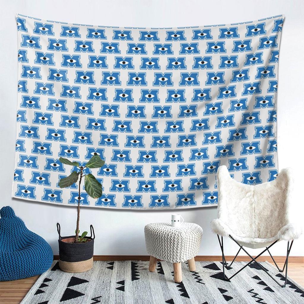 Monsters University Tapestry Decor Art Aesthetic Tapestries for Living Room Bedroom Home Wall Cloth Wall Hanging