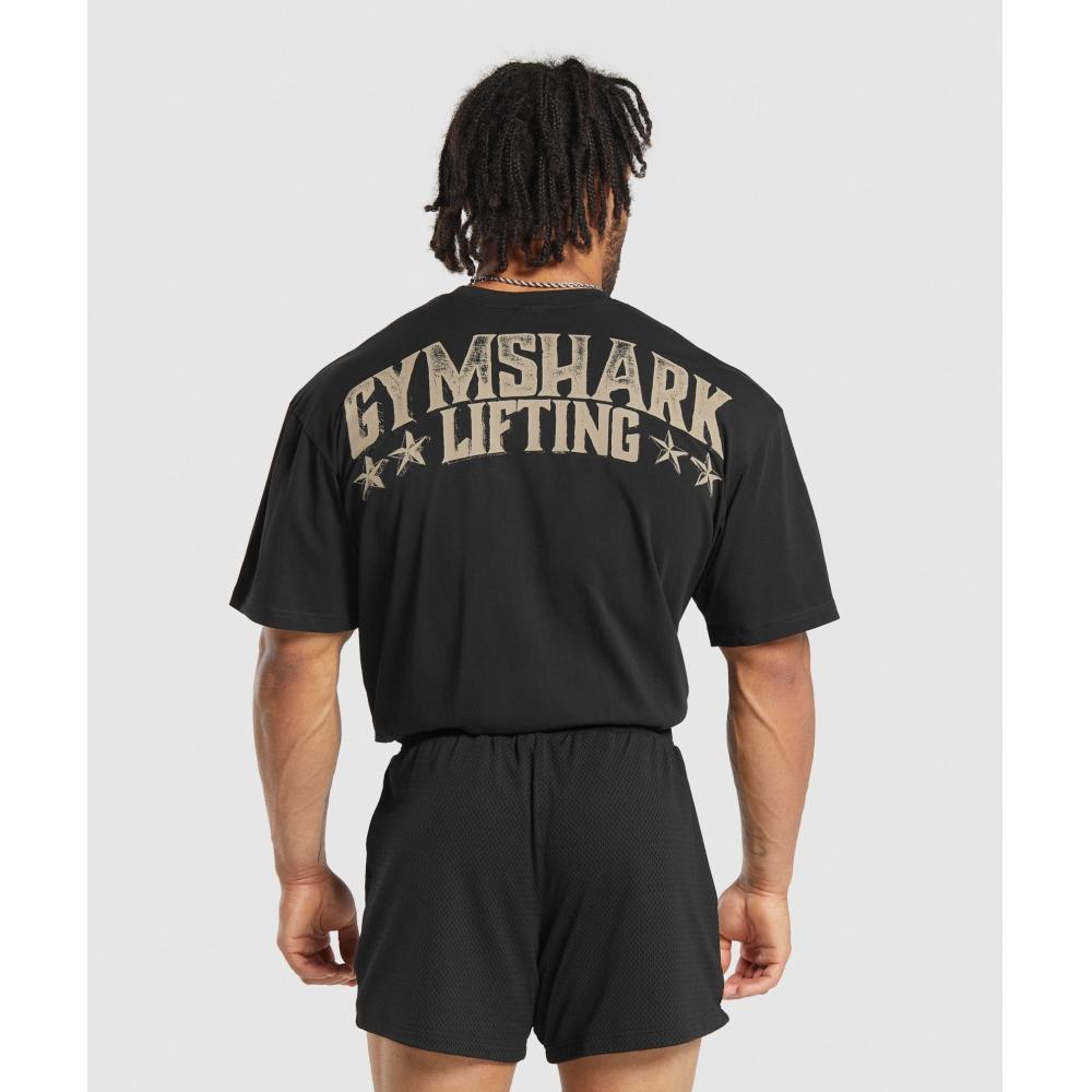 

Футболка GYMSHARK Lifting Stars черная A6A4S BB2J