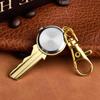 Key Shaped Mini Quartz Watch with Portable Keychain Clear Dial Compact Bag Pendant Great Gift for High School College Students