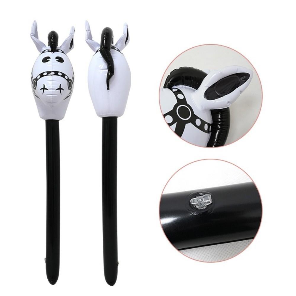 PVC Aufblasbarer Ballon Cartoon Aufblasbares Steckenpferd Neu Tier Lange Stäbe Ballon Kinder