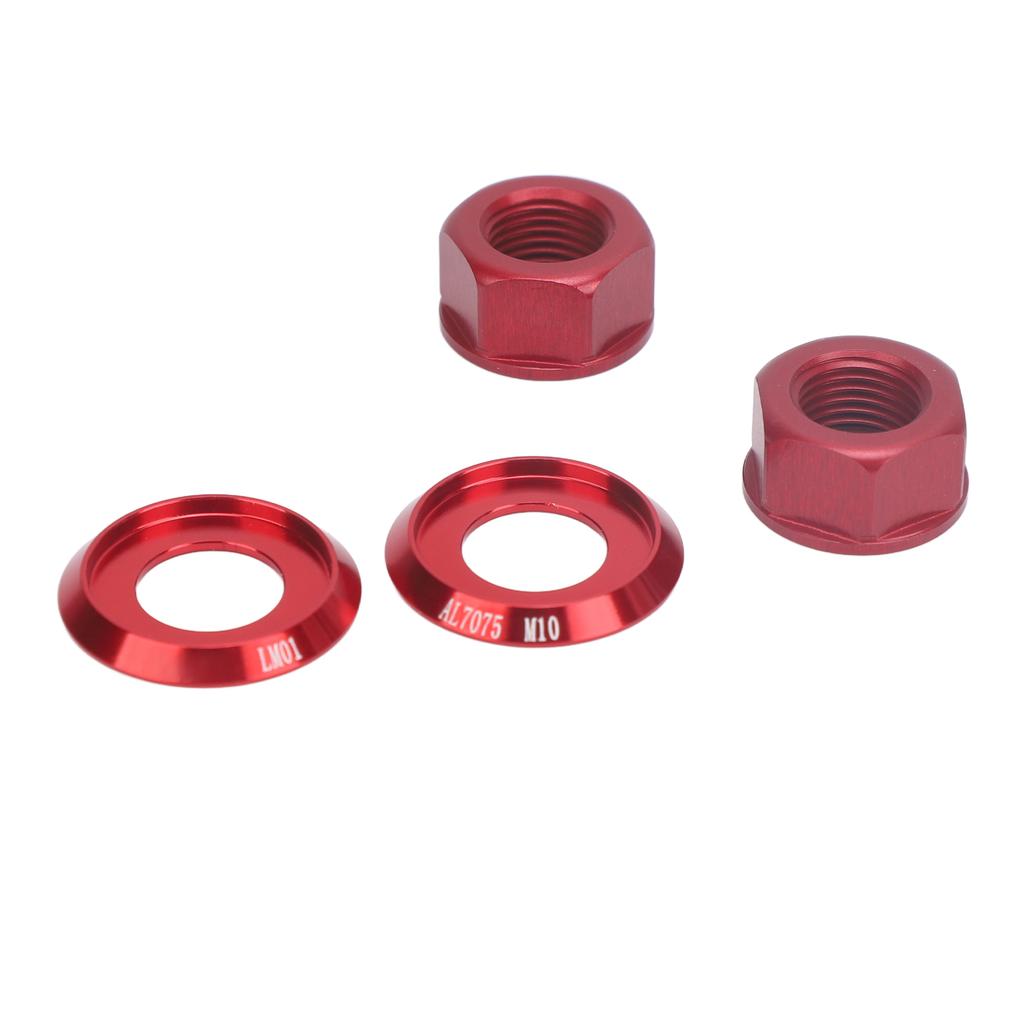 2PCS Bicycle Hub Nut M10xP1.0 Aluminum Alloy Replacement Wheel Hub Nut Screw for Fixed Gear Bike