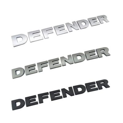 Araba Ön Kaput 3D ABS Harfler Logo İsim Levhası Çıkartması Land Rover Defender Kafa Amblemi Kaplama Çıkartmaları İçin Uygun Değiştirme