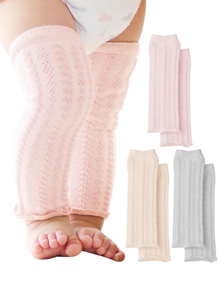Maison Peony Baby Leg Float Newborn Made In Japan Perfect As a Gift or Baby Shower Gift Warmers, 3-Pair Set, 100% Cotton, Pattern, (3-24 Months),