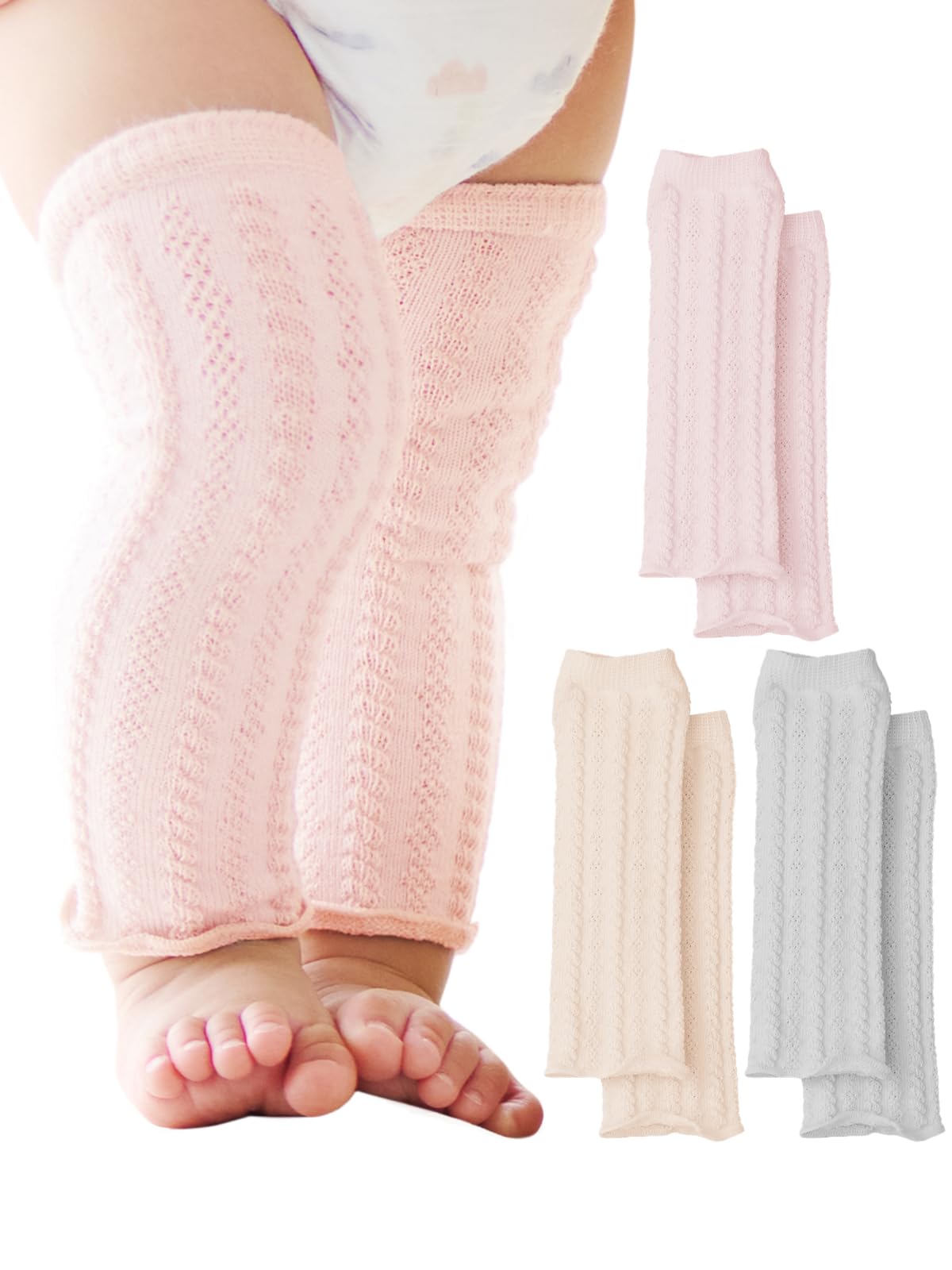 

Maison Peony Baby Leg Float Newborn Made in Japan Perfect as a Gift or Baby Shower Gift Warmers, 3-Pair Set, 100% Cotton, Pattern, (3-24 Months),