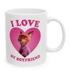 Jag älskar min pojkvän/flickvän mugg Zootropolis Nick Fox Judy Rabbit par keramisk kaffekopp hjärtdesign par te varm chokladmugg
