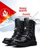 Men's Mid-Calf Martin Boots - High-Top British Style Leather Motorcycle Riding Fashion Boots