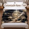 Tree of Life Theme Soft Blanket Personalized Custom Name Text Print Warm Blanket Home Sofa Bedroom Decor