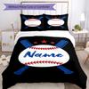 3pcs Custom Name Baseball Bedding Set Duvet Cover Closure Includes 1 Duvet Cover & 2 Pillowcases, Soft and Comfortable for All Seasons.