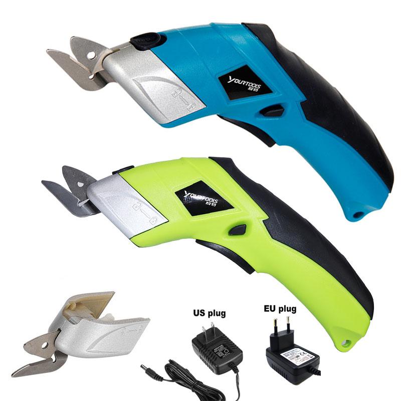 

4 В электрические ножницы ручные аккумуляторные ткань бумага кожа резак машина ЕС США вилка 220 В беспроводные электрические ножницы