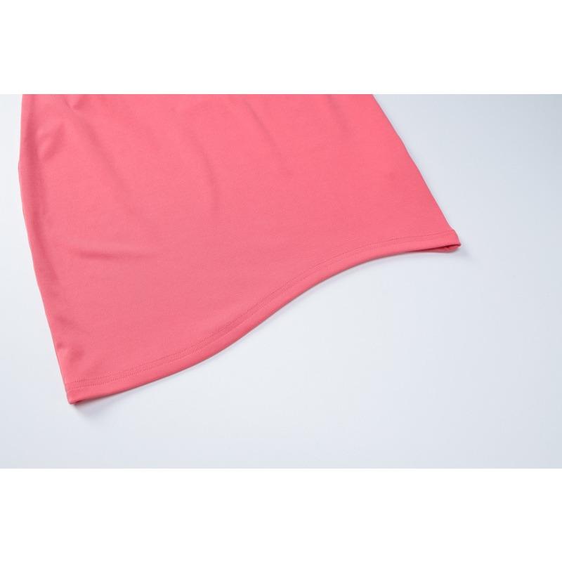 Jarní Sexy Rosa Batoh Hip Krátké Šaty Temperament Vlasové Šaty s Hrudníkem