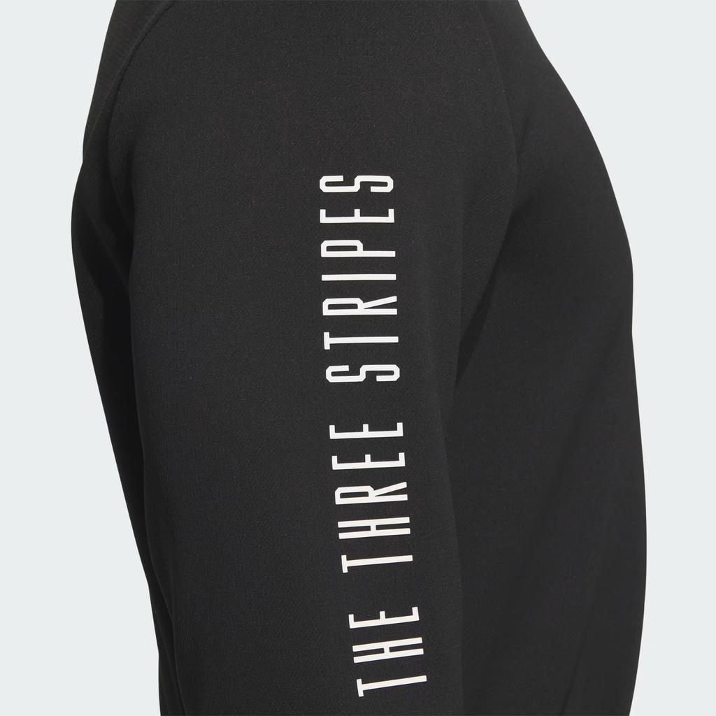 Adidas Warding Lettered Mock Neck Long Sleeve T-Shirt Men Tops Black IM6406