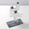 Geometric Sculpture with Mirrored Base Modern Decor Sleek for Reception Area