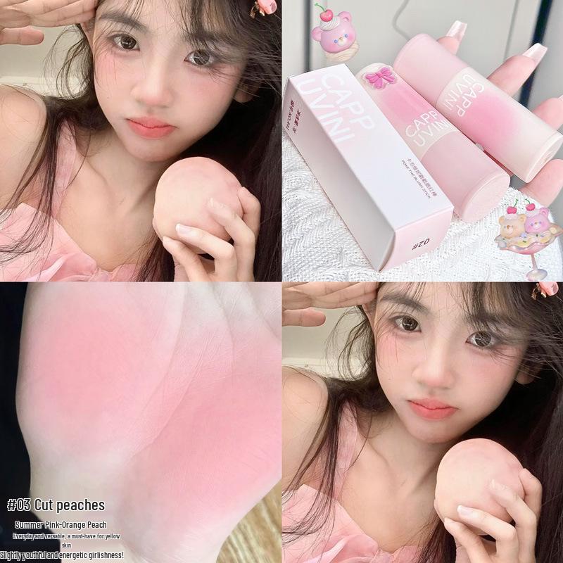 

Cappuvini Stippling Blush Stick - Energetic Rosy Brightening Korean Style Long-lasting Rouge & Eyeshadow.