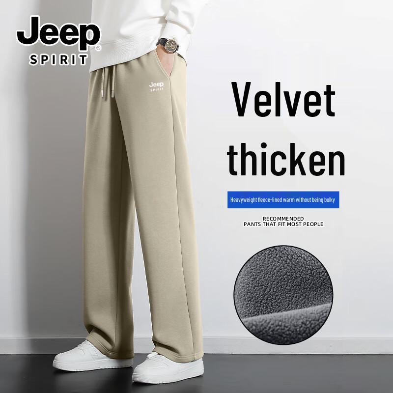 

Jeep Spirit Men s Winter Plush Straight-Leg Casual Pants 4XL